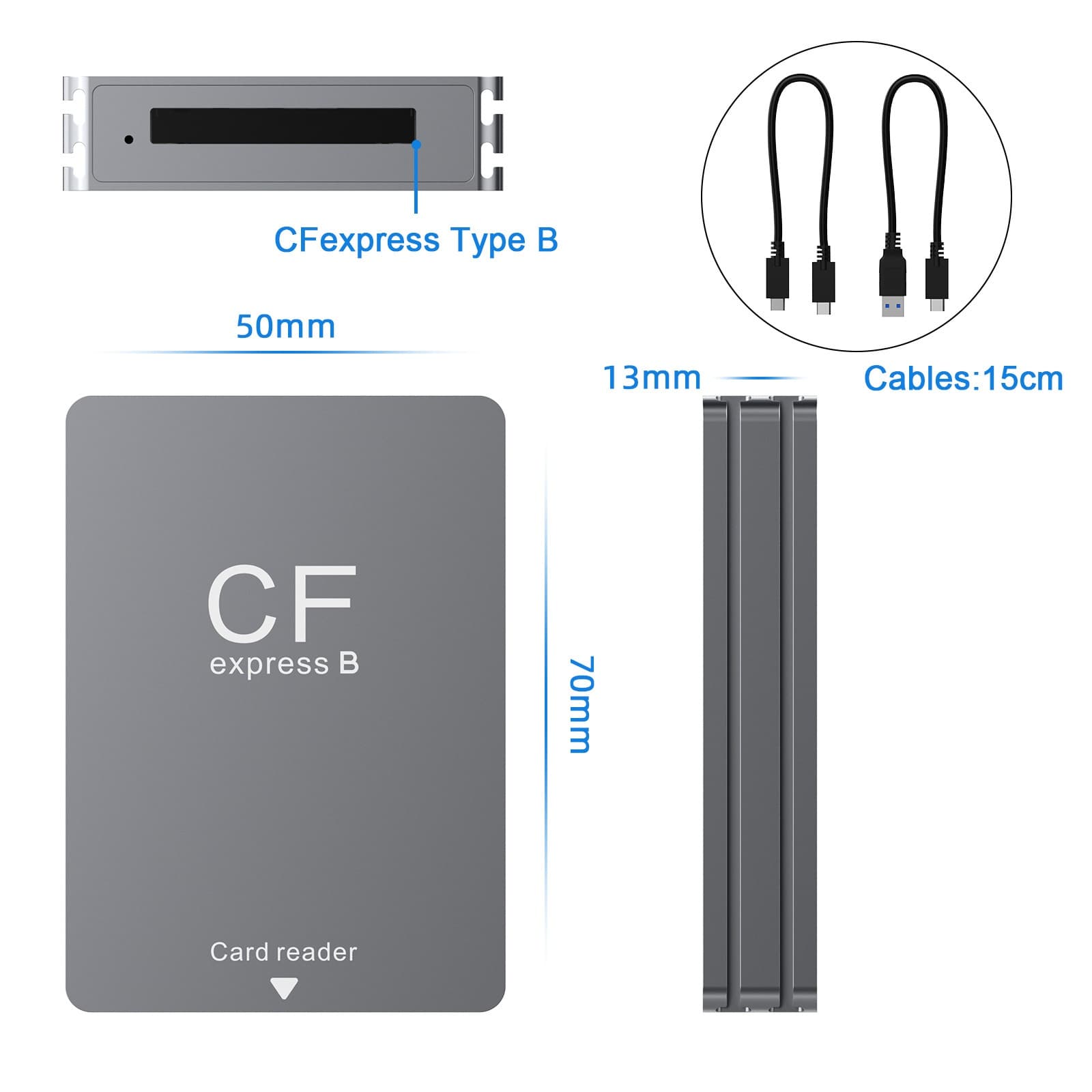 Pro Card Reader (SD + microSD + CF) — thumbnail 4